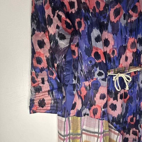 REBE by Debra Weiss Floral A-Line Dress Handmade Art-to-Wear Womans size Large - Picture 6 of 11